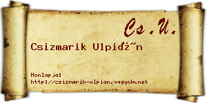 Csizmarik Ulpián névjegykártya